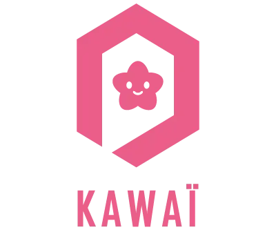 Logo rose avec une forme hexagonale stylisée entourant une étoile souriante au centre et le mot "KAWAÏ" en lettres majuscules en dessous.

Description générée par IA