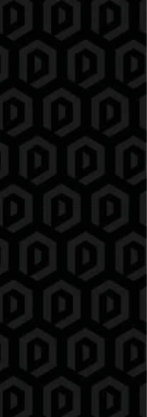 Motif géométrique répétitif en noir et gris foncé formant des hexagones avec une forme en D stylisée à l'intérieur.

Description générée par IA
